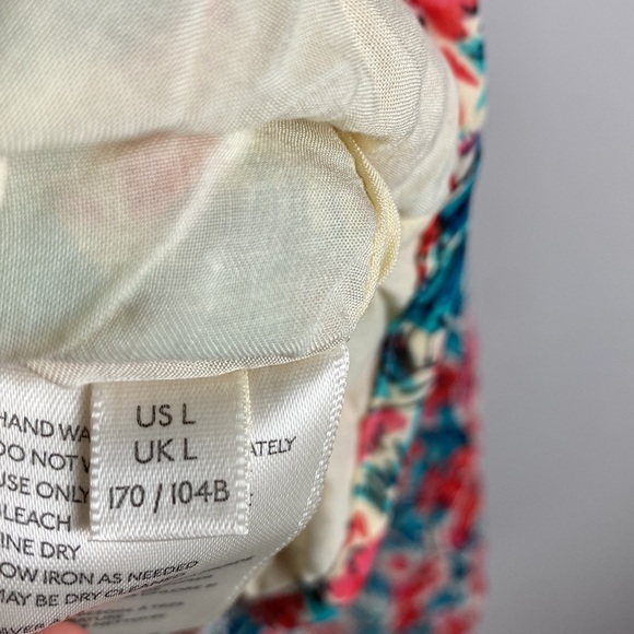 Free People Womens Mable Blouse Rose Combo Balloon Sleeve Crop Size M Milkmaid - Picture 8 of 16